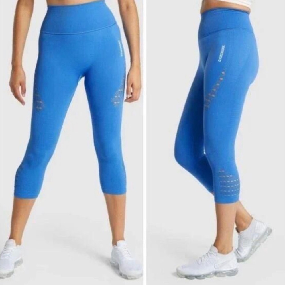 Gymshark Seamless Energy Women's Blue Leggings SIZE Small Like New!
